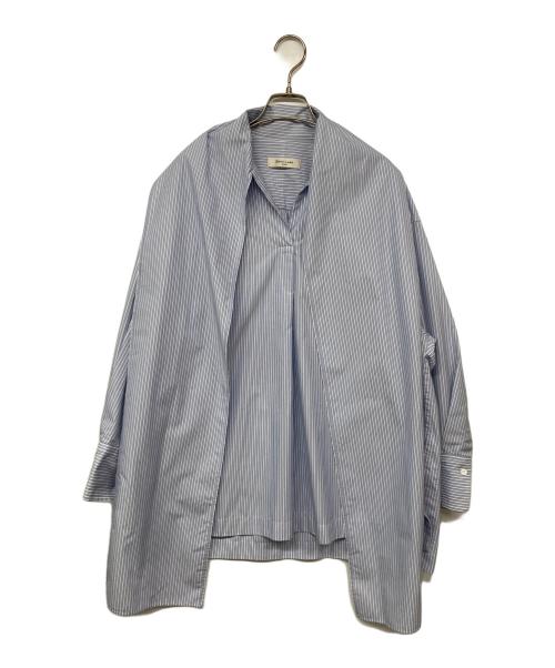 Demi-Luxe Beams（デミルクス ビームス）Demi-Luxe BEAMS (デミルクス ビームス) ボウタイブラウス ブルー サイズ:38の古着・服飾アイテム