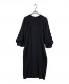 Room no.8ルームエイト）の古着「MAT SATIN VOLUME/S DRESS」｜ブラック