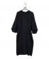 Room no.8（ルームエイト）の古着「MAT SATIN VOLUME/S DRESS」｜ブラック