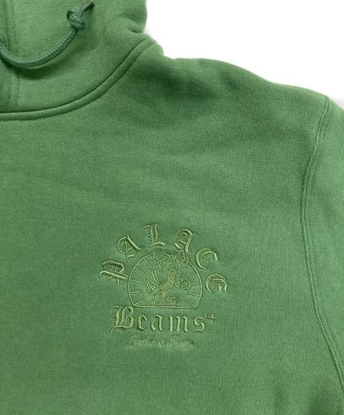 PALACE（パレス）PALACE (パレス) BEAMS PLUS (ビームスプラス) GRAPHIC HOOD グリーン サイズ:Lの古着・服飾アイテム