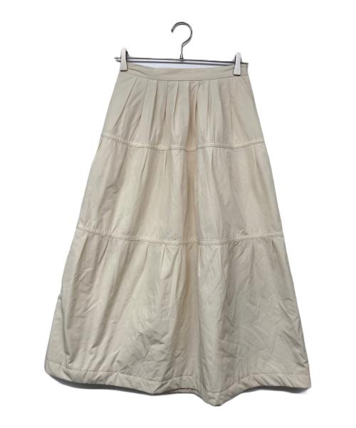 eunoia（ユノイア）eunoia (ユノイア) LILY PADDING SKIRT ベージュ サイズ:記載なしの古着・服飾アイテム