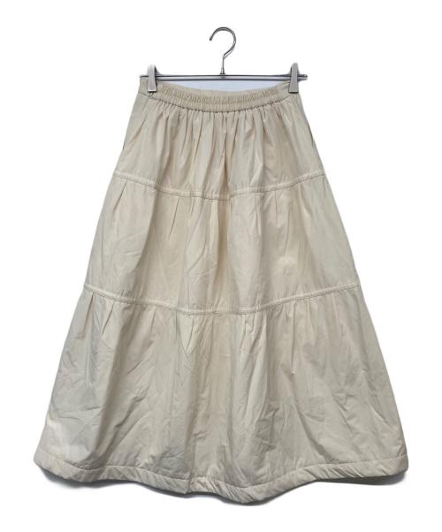 eunoia（ユノイア）eunoia (ユノイア) LILY PADDING SKIRT ベージュ サイズ:記載なしの古着・服飾アイテム