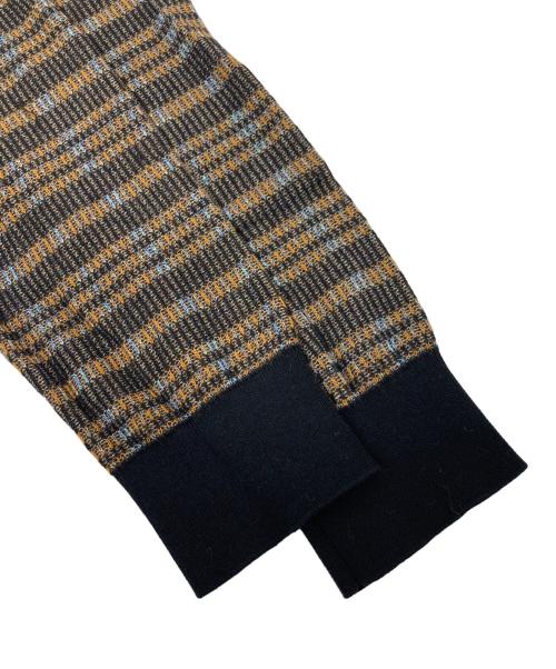 LOUIS VUITTON（ルイ ヴィトン）LOUIS VUITTON (ルイ ヴィトン) 総柄ボーダーコットンニット ブラウン サイズ:XSの古着・服飾アイテム