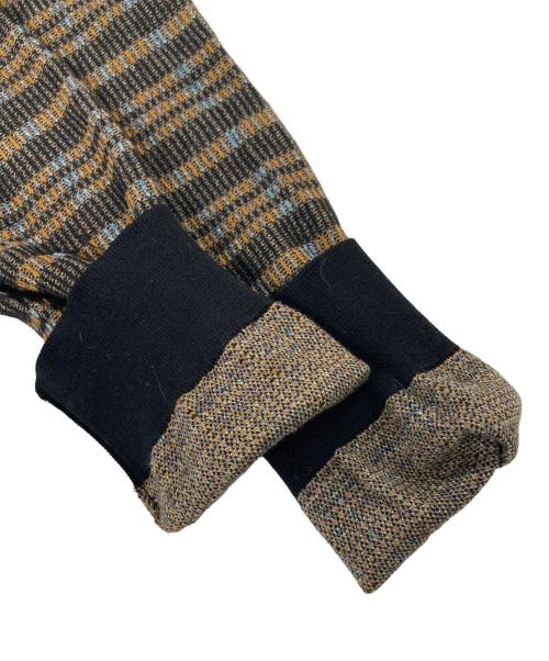 LOUIS VUITTON（ルイ ヴィトン）LOUIS VUITTON (ルイ ヴィトン) 総柄ボーダーコットンニット ブラウン サイズ:XSの古着・服飾アイテム