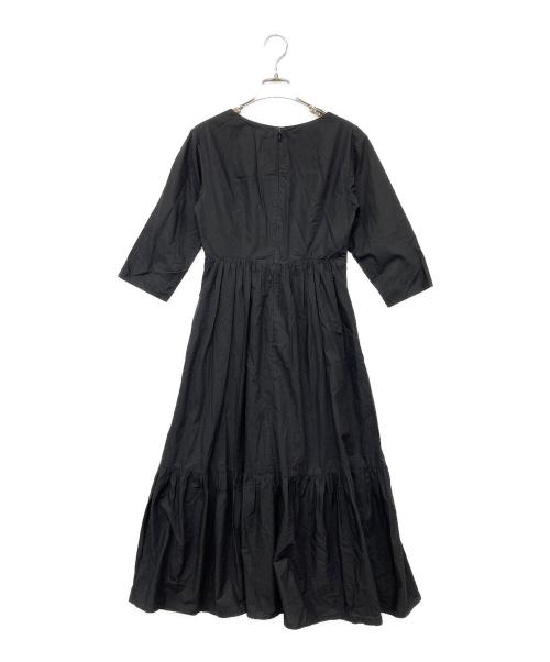 ne quittez pas（ヌキテパ）ne quittez pas (ヌキテパ) ポプリンソリッドピンタックワンピース ブラック サイズ:Sの古着・服飾アイテム