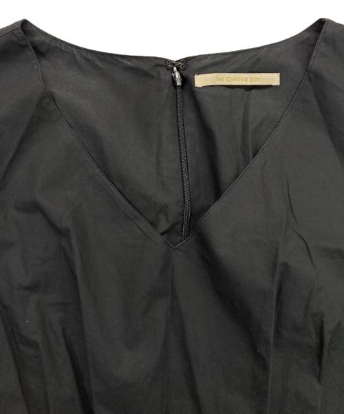 ne quittez pas（ヌキテパ）ne quittez pas (ヌキテパ) ポプリンソリッドピンタックワンピース ブラック サイズ:Sの古着・服飾アイテム