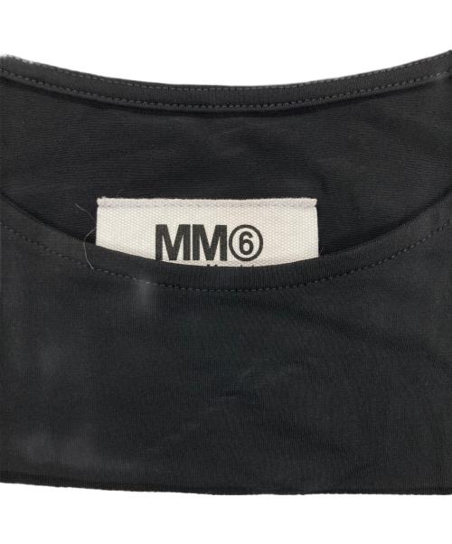 MM6 Maison Margiela（エムエムシックスメゾンマルジェラ）MM6 Maison Margiela (エムエムシックスメゾンマルジェラ) FABRIC INSERT T-SHIRT/半袖カットソー ホワイト×ブラック サイズ:Sの古着・服飾アイテム