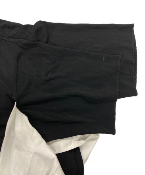 MM6 Maison Margiela（エムエムシックスメゾンマルジェラ）MM6 Maison Margiela (エムエムシックスメゾンマルジェラ) FABRIC INSERT T-SHIRT/半袖カットソー ホワイト×ブラック サイズ:Sの古着・服飾アイテム