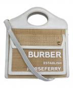 BURBERRYバーバリー）の古着「ミニポケットバッグ2WAY トートバッグ」｜ベージュ