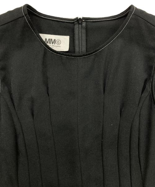 MM6 Maison Margiela（エムエムシックスメゾンマルジェラ）MM6 Maison Margiela (エムエムシックスメゾンマルジェラ) ノースリーブワンピース ブラック サイズ:40の古着・服飾アイテム
