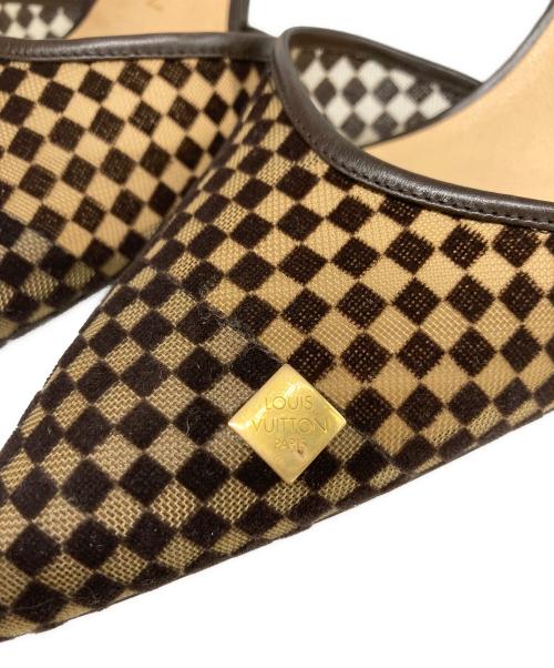 LOUIS VUITTON（ルイ ヴィトン）LOUIS VUITTON (ルイ ヴィトン) ダミエヒールパンプス ブラウン サイズ:22.5の古着・服飾アイテム