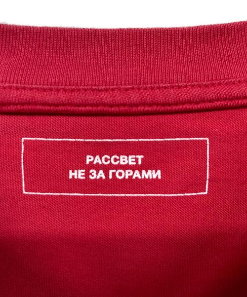 PACCBET（ラスベート）PACCBET (ラスベート) プリントTシャツ レッド サイズ:XLの古着・服飾アイテム