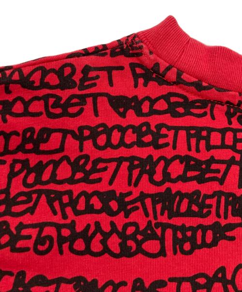 PACCBET（ラスベート）PACCBET (ラスベート) プリントTシャツ レッド サイズ:XLの古着・服飾アイテム
