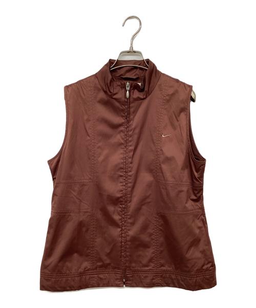 NIKE GOLF（ナイキゴルフ）NIKE GOLF (ナイキゴルフ) 90’Sジップナイロンベスト ブラウン サイズ:Ｌの古着・服飾アイテム
