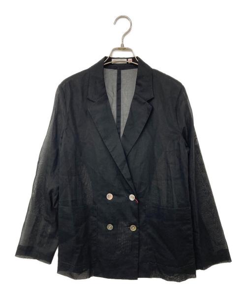 DRESSTERIOR（ドレステリア）DRESSTERIOR (ドレステリア) エアリーシアーダブルジャケット ブラック サイズ:34 未使用品の古着・服飾アイテム