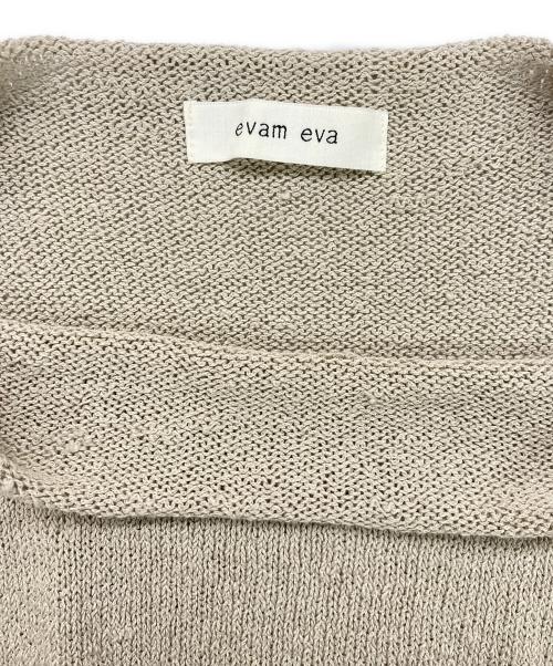 evam eva（エヴァムエヴァ）evam eva (エヴァムエヴァ) linen cotton coil yarn boat neck pullover ベージュ サイズ:記載なしの古着・服飾アイテム