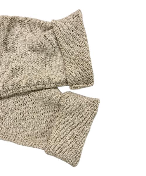 evam eva（エヴァムエヴァ）evam eva (エヴァムエヴァ) linen cotton coil yarn boat neck pullover ベージュ サイズ:記載なしの古着・服飾アイテム