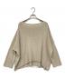 evam eva (エヴァムエヴァ) linen cotton coil yarn boat neck pullover ベージュ サイズ:記載なし：5000円