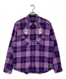Hysteric Glamour×SUPREME（ヒステリックグラマー×シュプリーム）の古着「Plaid Flannel Shirt」｜パープル