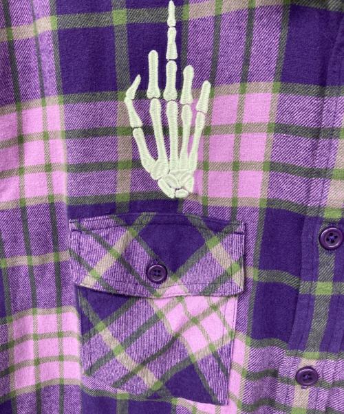 Hysteric Glamour（ヒステリックグラマー）Hysteric Glamour (ヒステリックグラマー) SUPREME (シュプリーム) Plaid Flannel Shirt パープル サイズ:Ｍの古着・服飾アイテム