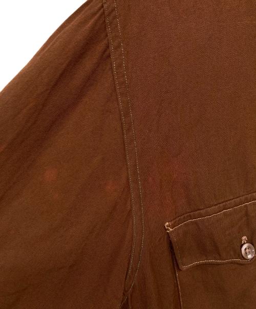 Mirador（ミラドール）Mirador (ミラドール) ヴィンテージレーヨンギャバジンシャツ ブラウン サイズ:Mの古着・服飾アイテム