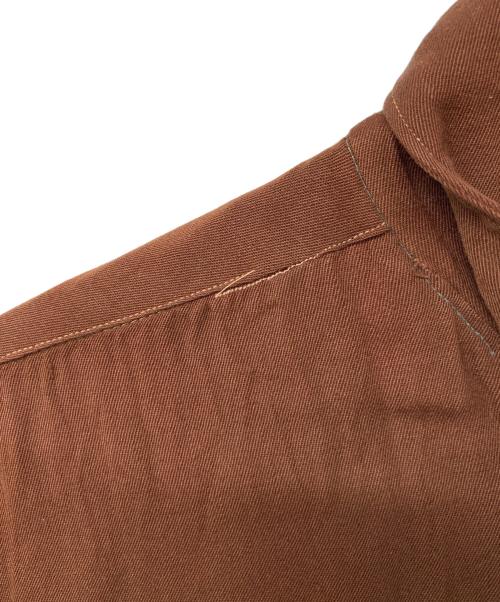 Mirador（ミラドール）Mirador (ミラドール) ヴィンテージレーヨンギャバジンシャツ ブラウン サイズ:Mの古着・服飾アイテム