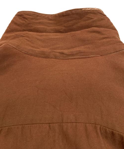 Mirador（ミラドール）Mirador (ミラドール) ヴィンテージレーヨンギャバジンシャツ ブラウン サイズ:Mの古着・服飾アイテム