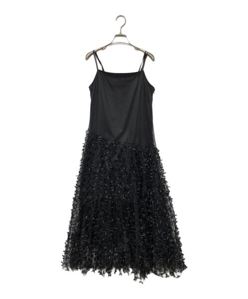 Snidel（スナイデル）Snidel (スナイデル) プリーツバリエキャミワンピース ブラック サイズ:1・F 未使用品の古着・服飾アイテム