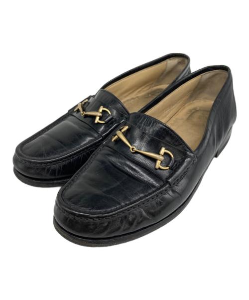 GUCCI（グッチ）GUCCI (グッチ) ホースピットローファー ブラック サイズ:40の古着・服飾アイテム