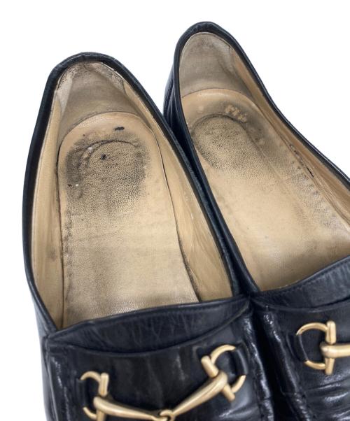 GUCCI（グッチ）GUCCI (グッチ) ホースピットローファー ブラック サイズ:40の古着・服飾アイテム