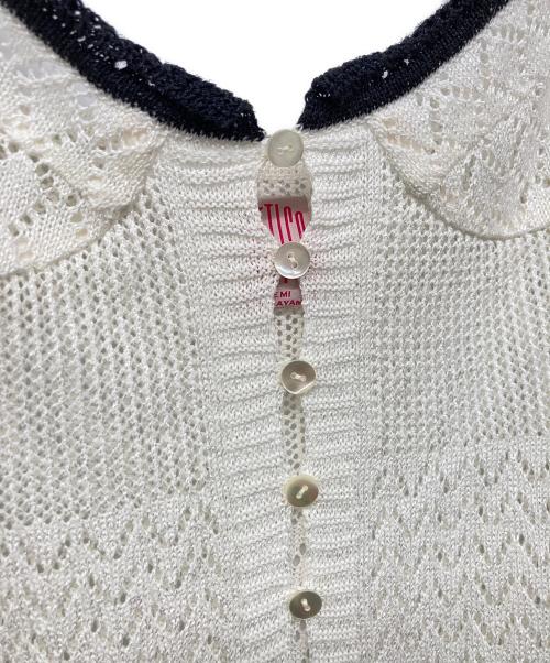 FETICO（フェティコ）FETICO (フェティコ) LACE KNIT MINI DRESS アイボリー サイズ:2の古着・服飾アイテム