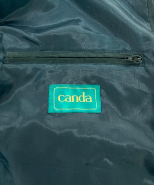 canda（シーアンドエー）canda (シーアンドエー) シルク グリーン サイズ:52/54の古着・服飾アイテム