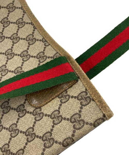 GUCCI（グッチ）GUCCI (グッチ) GGスプリーム シェリーライン トートバッグ ブラウンの古着・服飾アイテム