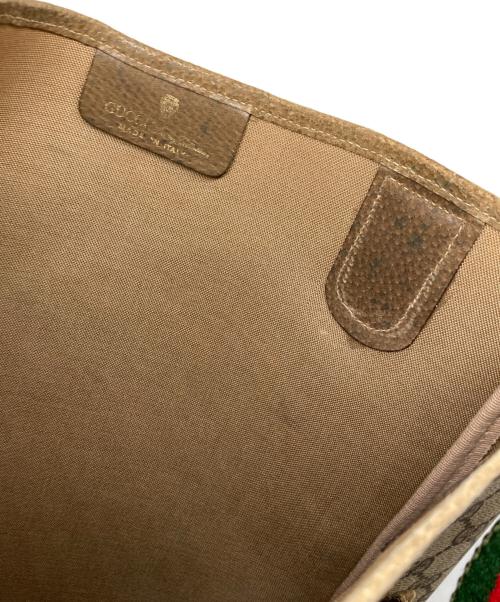 GUCCI（グッチ）GUCCI (グッチ) GGスプリーム シェリーライン トートバッグ ブラウンの古着・服飾アイテム