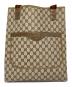 GUCCI (グッチ) GGスプリーム シェリーライン トートバッグ ブラウン：12000円