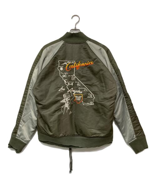 GREG LAUREN（グレッグローレン）GREG LAUREN (グレッグローレン) スーベニアジャケット グリーン サイズ:Sの古着・服飾アイテム