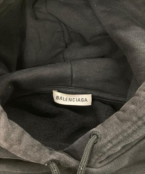 BALENCIAGA（バレンシアガ）BALENCIAGA (バレンシアガ) バックロゴプリントパーカー ブラック サイズ:Mの古着・服飾アイテム