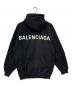 BALENCIAGA (バレンシアガ) バックロゴプリントパーカー ブラック サイズ:M：33000円