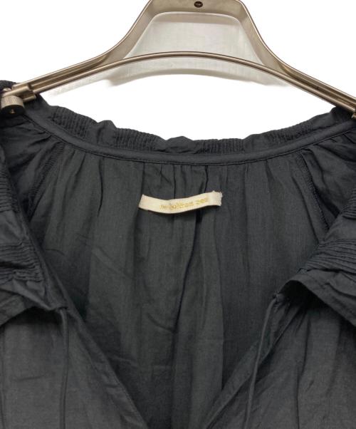 ne quittez pas（ヌキテパ）ne quittez pas (ヌキテパ) COTTON SILK PINTUCK COLLOR DRESS ブラック サイズ:Mの古着・服飾アイテム