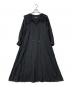 ne quittez pas（ヌキテパ）の古着「COTTON SILK PINTUCK COLLOR DRESS」｜ブラック