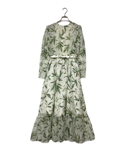 SEVEN TEN by MIHO KAWAHITO（セブン テン バイ ミホ カワヒト）SEVEN TEN by MIHO KAWAHITO (セブン テン バイ ミホ カワヒト) すずらんプリントワンピース グリーン サイズ:Sの古着・服飾アイテム