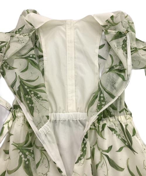 SEVEN TEN by MIHO KAWAHITO（セブン テン バイ ミホ カワヒト）SEVEN TEN by MIHO KAWAHITO (セブン テン バイ ミホ カワヒト) すずらんプリントワンピース グリーン サイズ:Sの古着・服飾アイテム