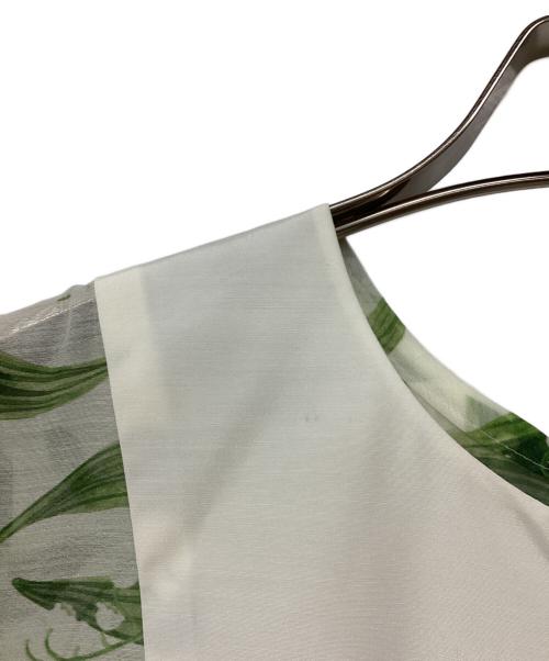 SEVEN TEN by MIHO KAWAHITO（セブン テン バイ ミホ カワヒト）SEVEN TEN by MIHO KAWAHITO (セブン テン バイ ミホ カワヒト) すずらんプリントワンピース グリーン サイズ:Sの古着・服飾アイテム