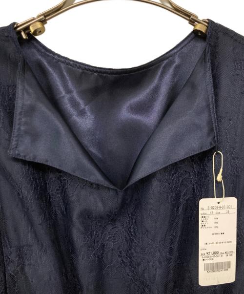 NOLLEY'S（ノーリーズ）NOLLEY'S (ノーリース) 総レースワンピース ネイビー サイズ:38の古着・服飾アイテム