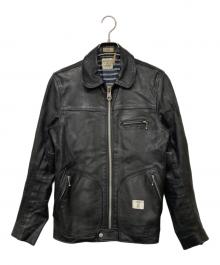 BEDWIN &THE HEARTBREAKERS（ベドウィンアンドザ ハートブレイカーズ）の古着「レザージャケット」｜ブラック