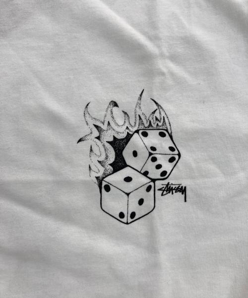 stussy（ステューシー）stussy (ステューシー) FIRE DICE TEE ホワイト サイズ:Mの古着・服飾アイテム