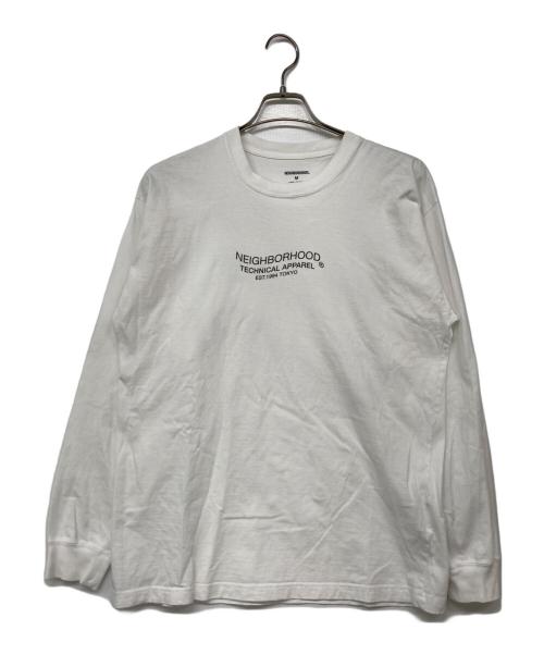 NEIGHBORHOOD（ネイバーフッド）NEIGHBORHOOD (ネイバーフッド) ロゴ長袖Tシャツ ホワイト サイズ:Mの古着・服飾アイテム