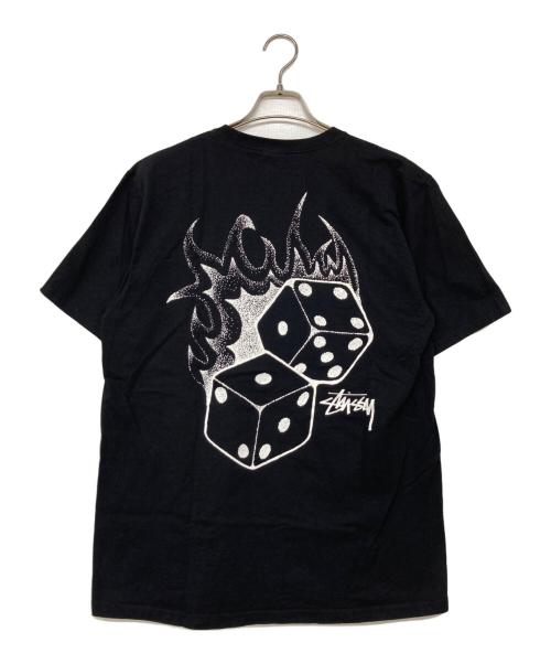 stussy（ステューシー）stussy (ステューシー) fire dice TEE ブラック サイズ:Mの古着・服飾アイテム