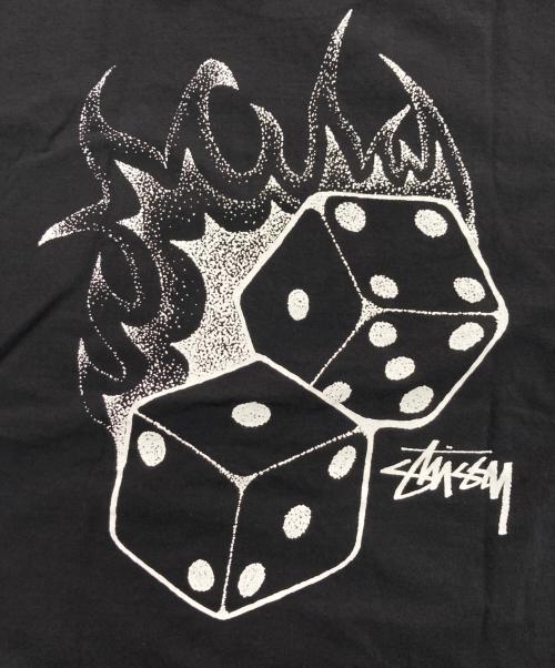 stussy（ステューシー）stussy (ステューシー) fire dice TEE ブラック サイズ:Mの古着・服飾アイテム