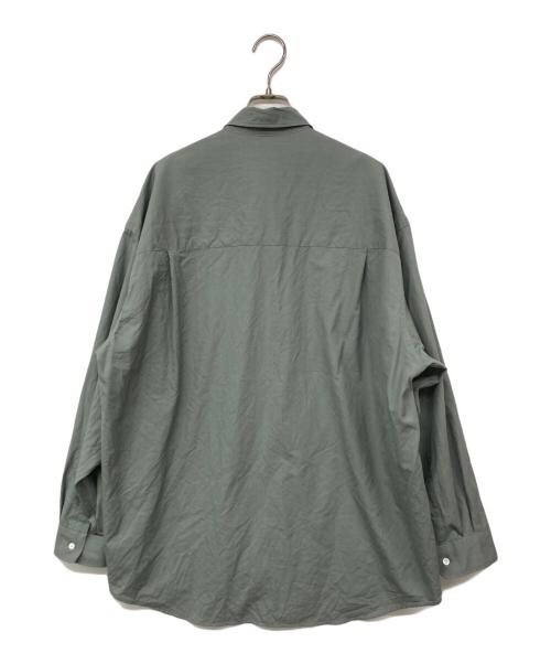 Graphpaper（グラフペーパー）Graphpaper (グラフペーパー) FINE WOOL TROPICAL OVERSIZED REGULAR COLLAR SHIRT グリーン サイズ:Fの古着・服飾アイテム